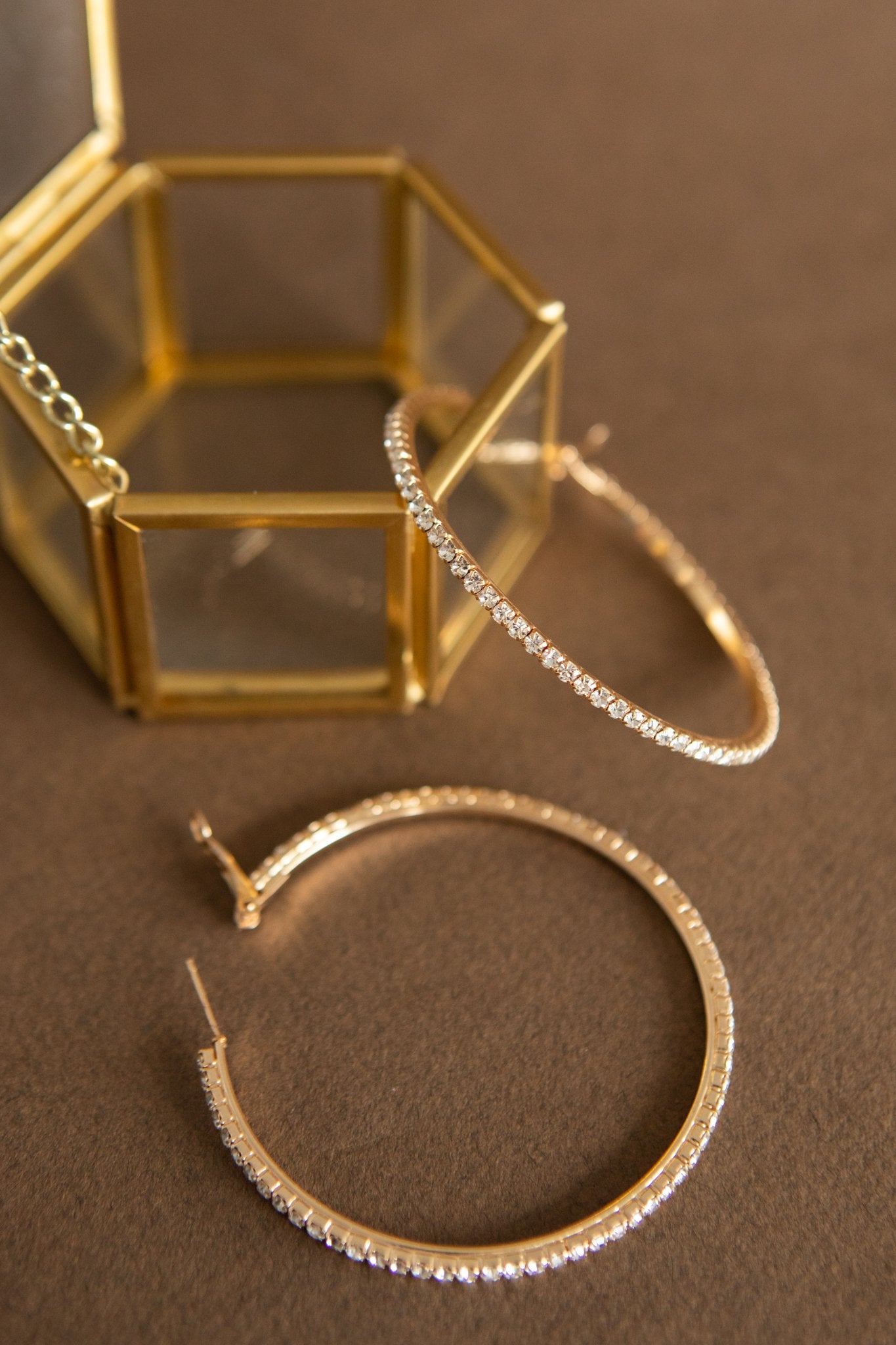 Simple Studded Hoops
