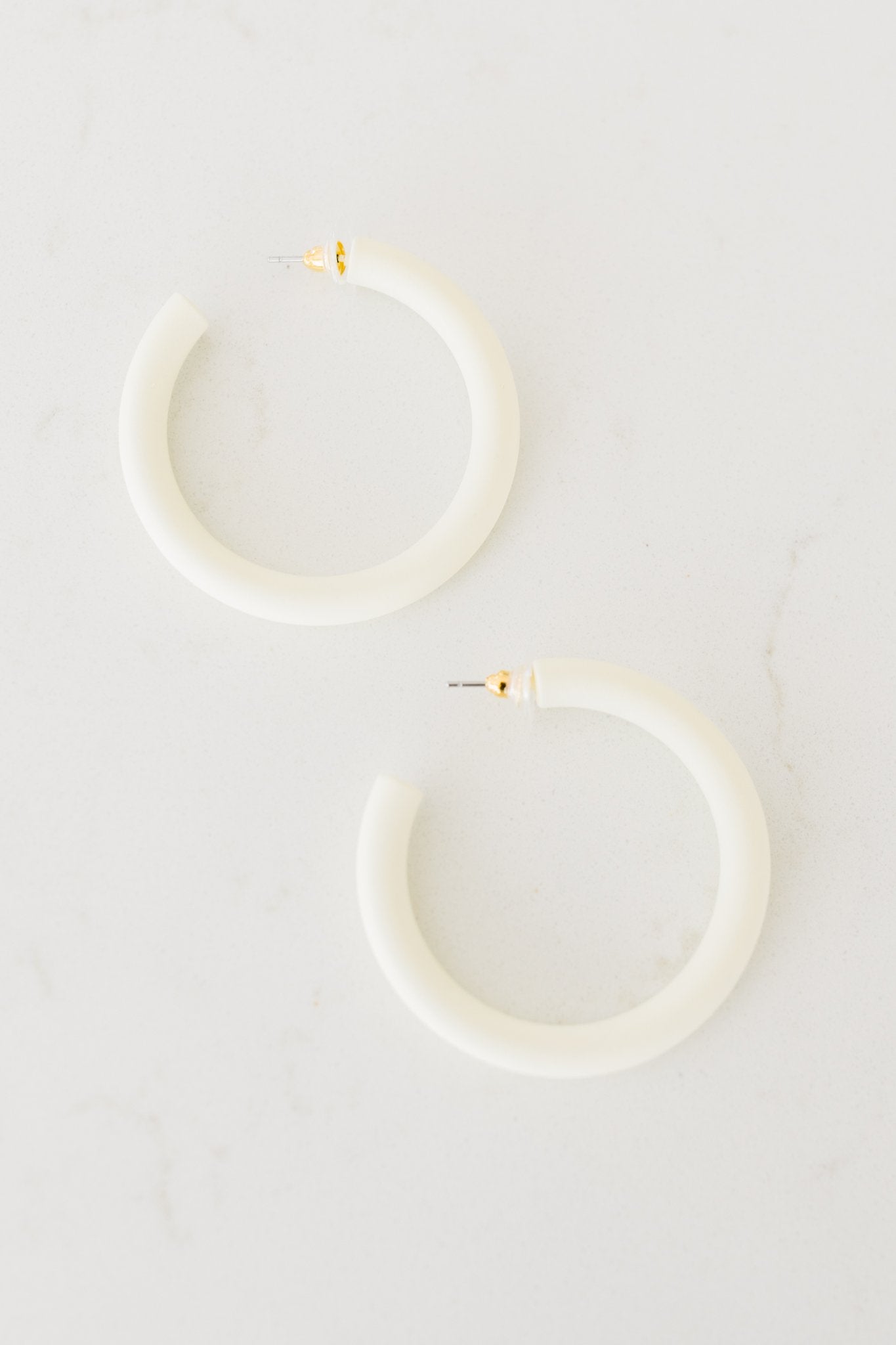 Bold Hoops in White