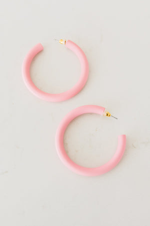Bold Hoops in Pink