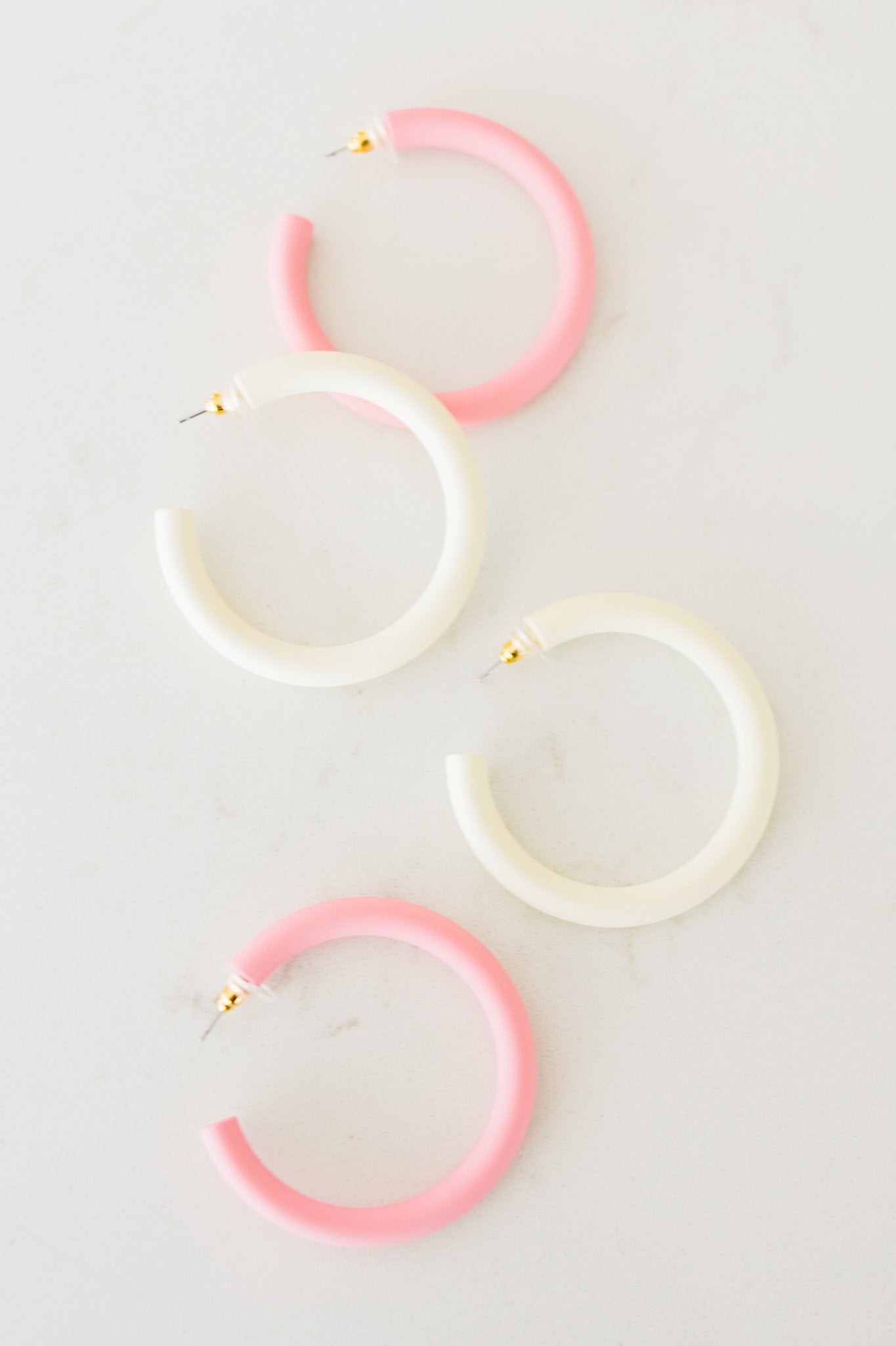 Bold Hoops in Pink