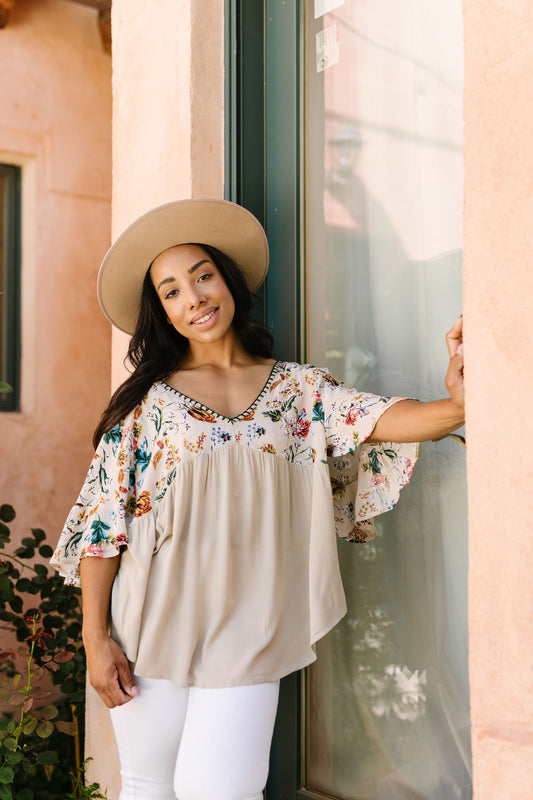 Floral Focus On Fall Blouse