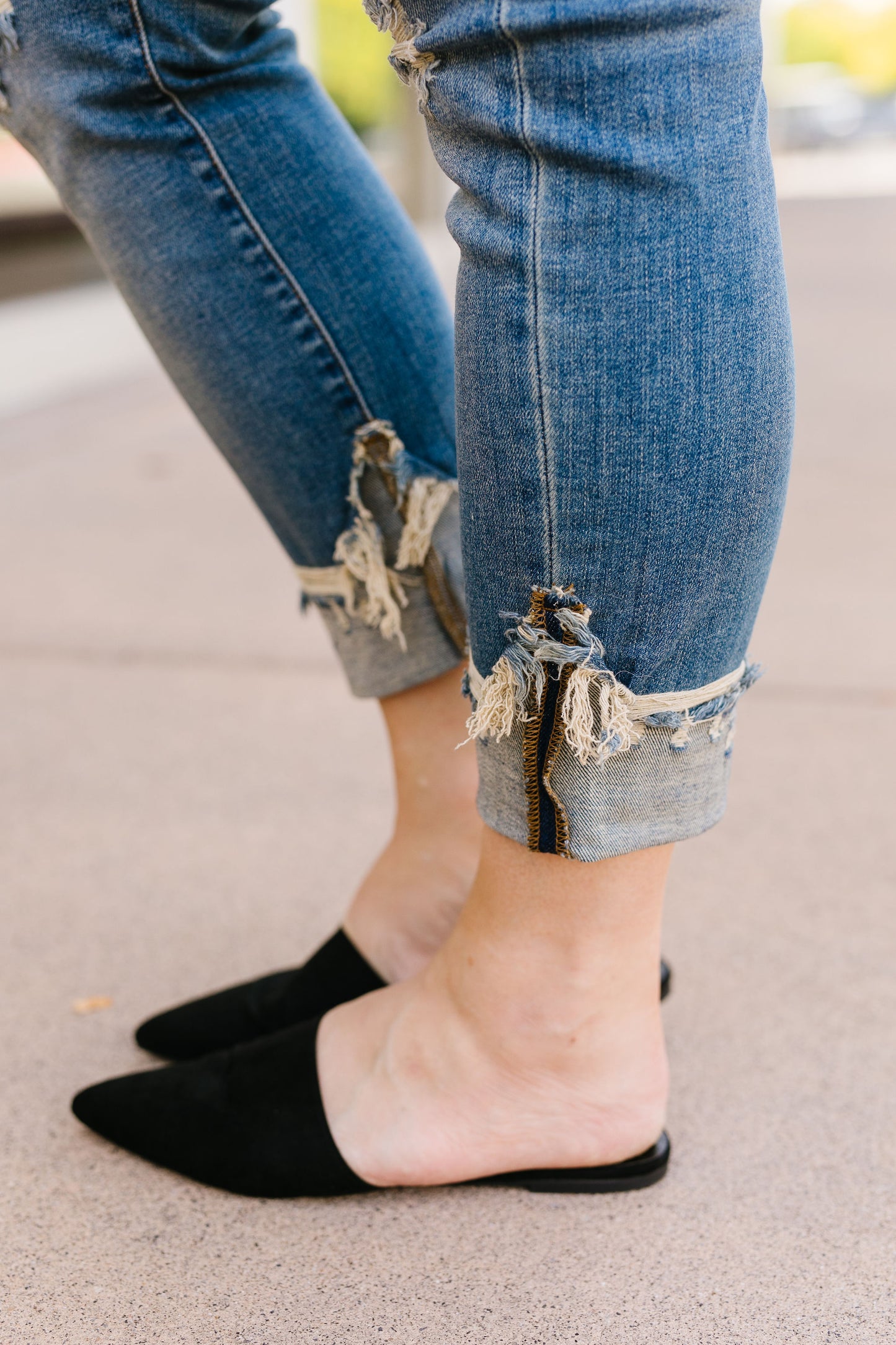 Great Lengths Cuffed Girlfriend Jeans