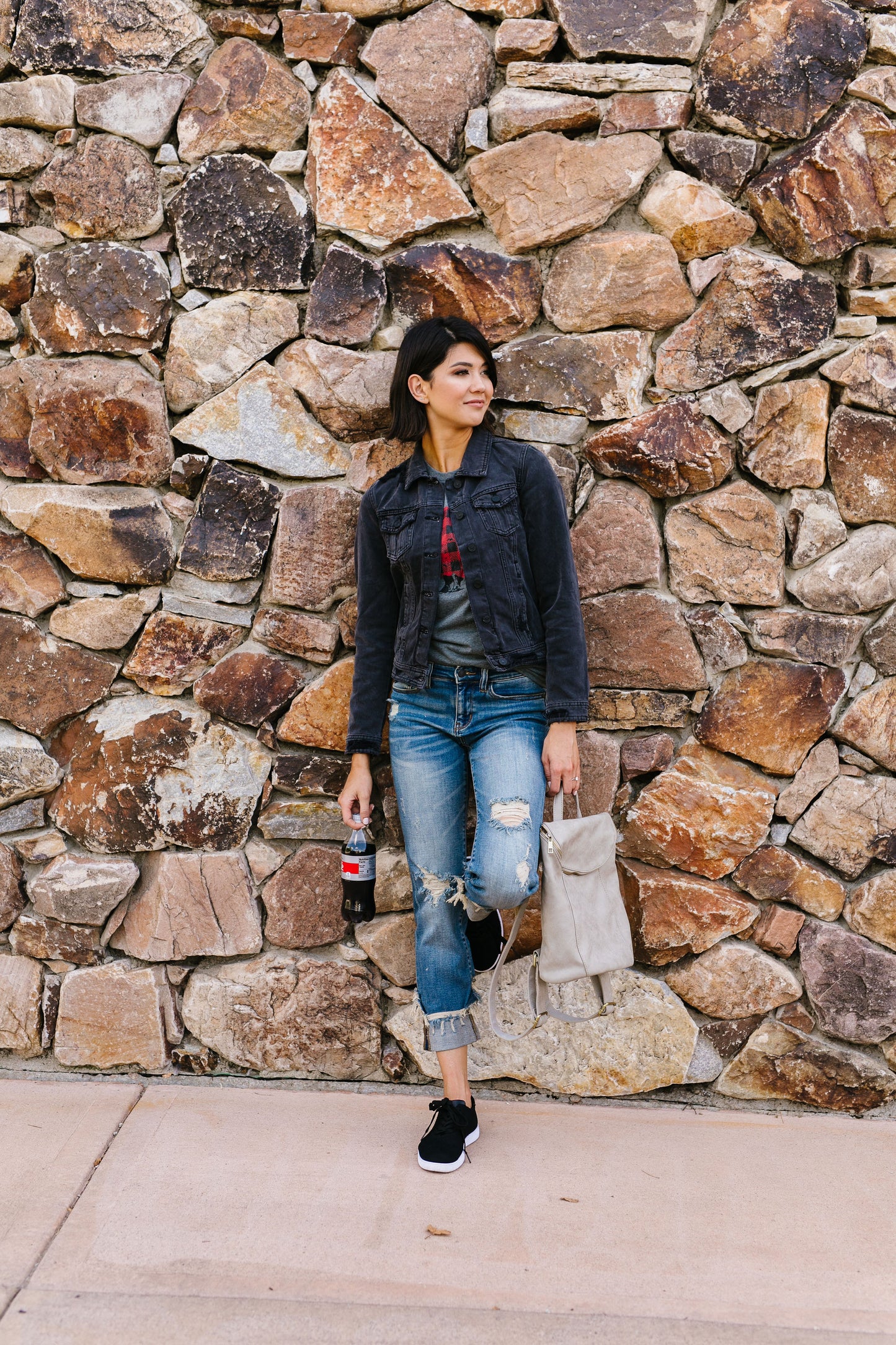 Great Lengths Cuffed Girlfriend Jeans