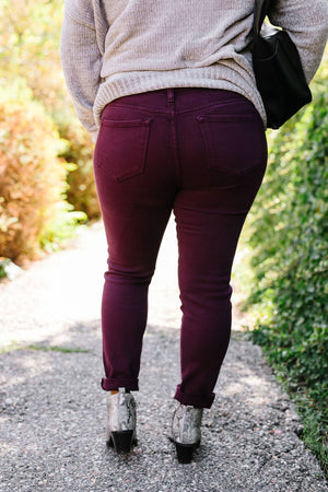 Wine And Dine Colored Jeans