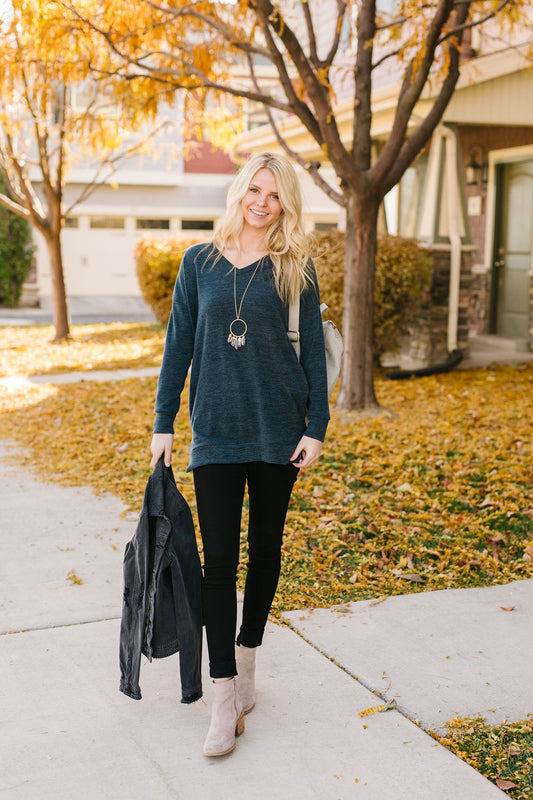 At Ease Charcoal Tunic