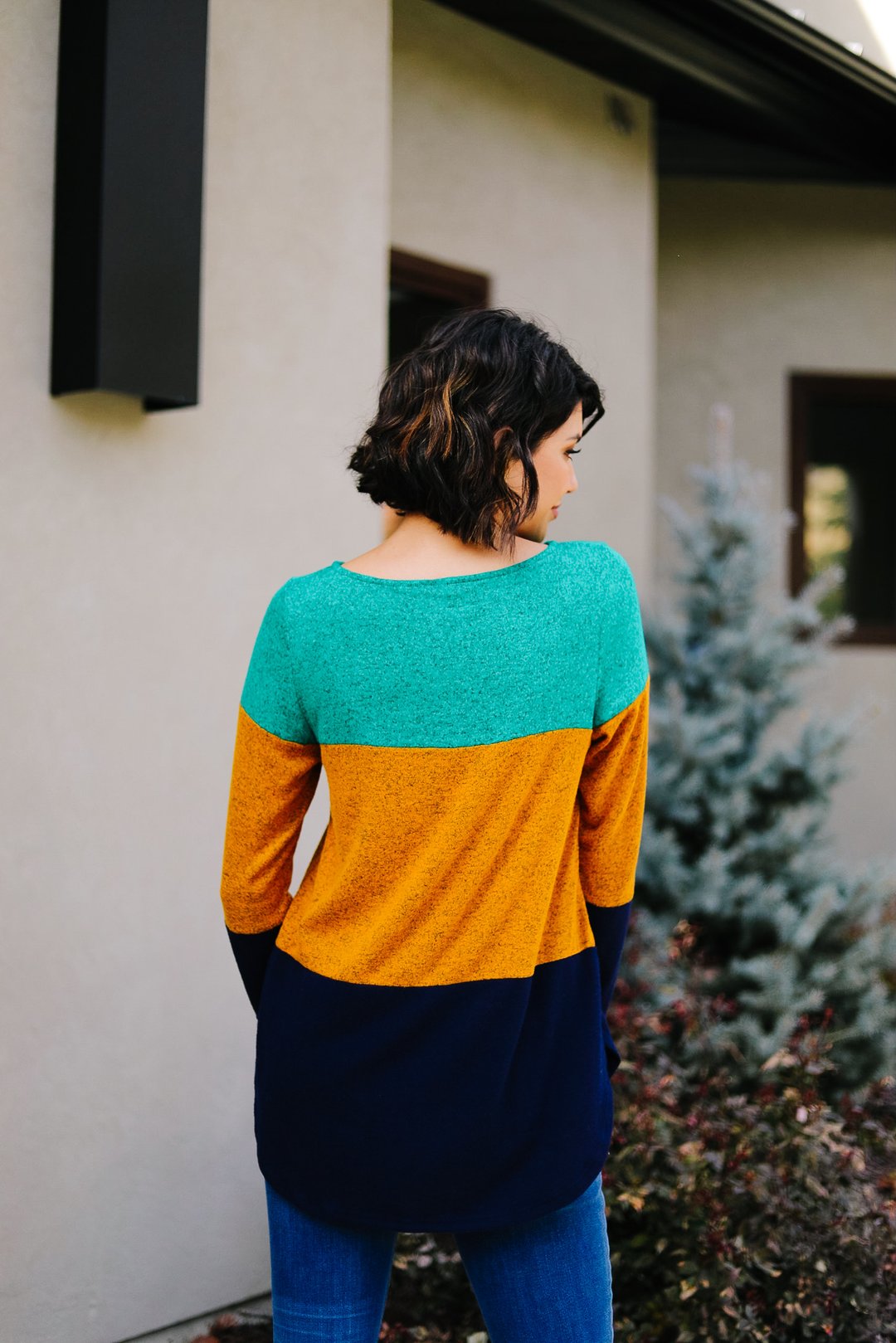 Jewel Tone Color Block Top