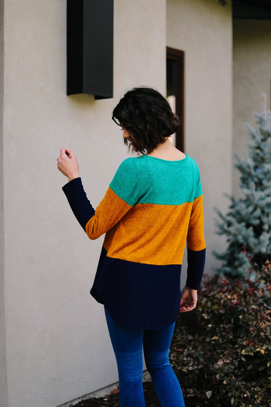 Jewel Tone Color Block Top