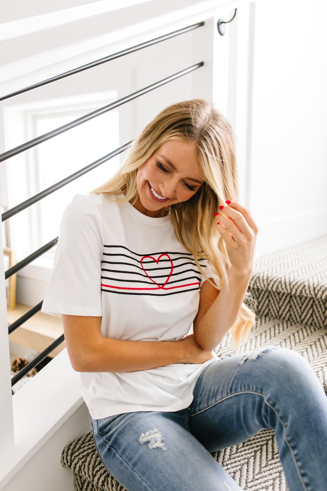 This Is My Heartbeat Embroidered Tee