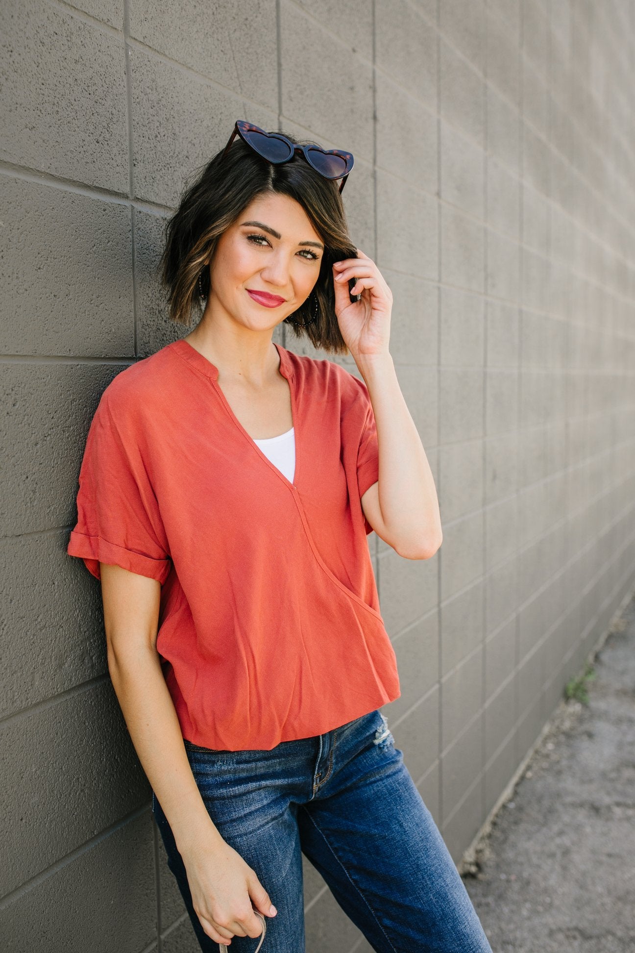 Rust Wrap Front Top