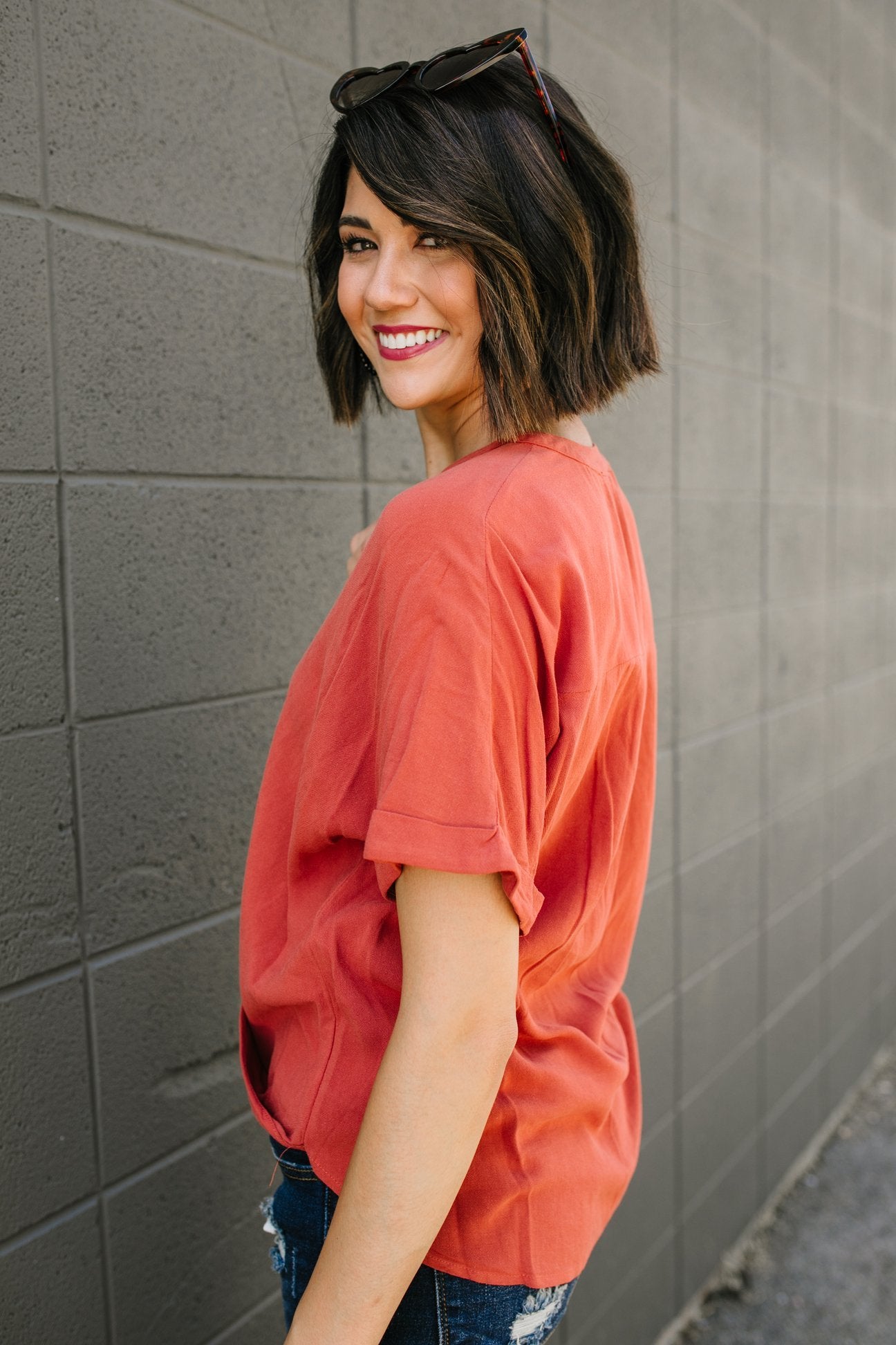 Rust Wrap Front Top