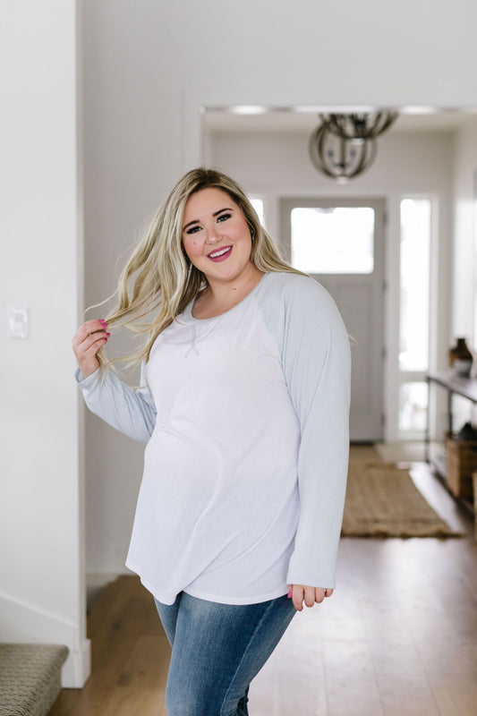 Team Spring Raglan Top In Sky Blue