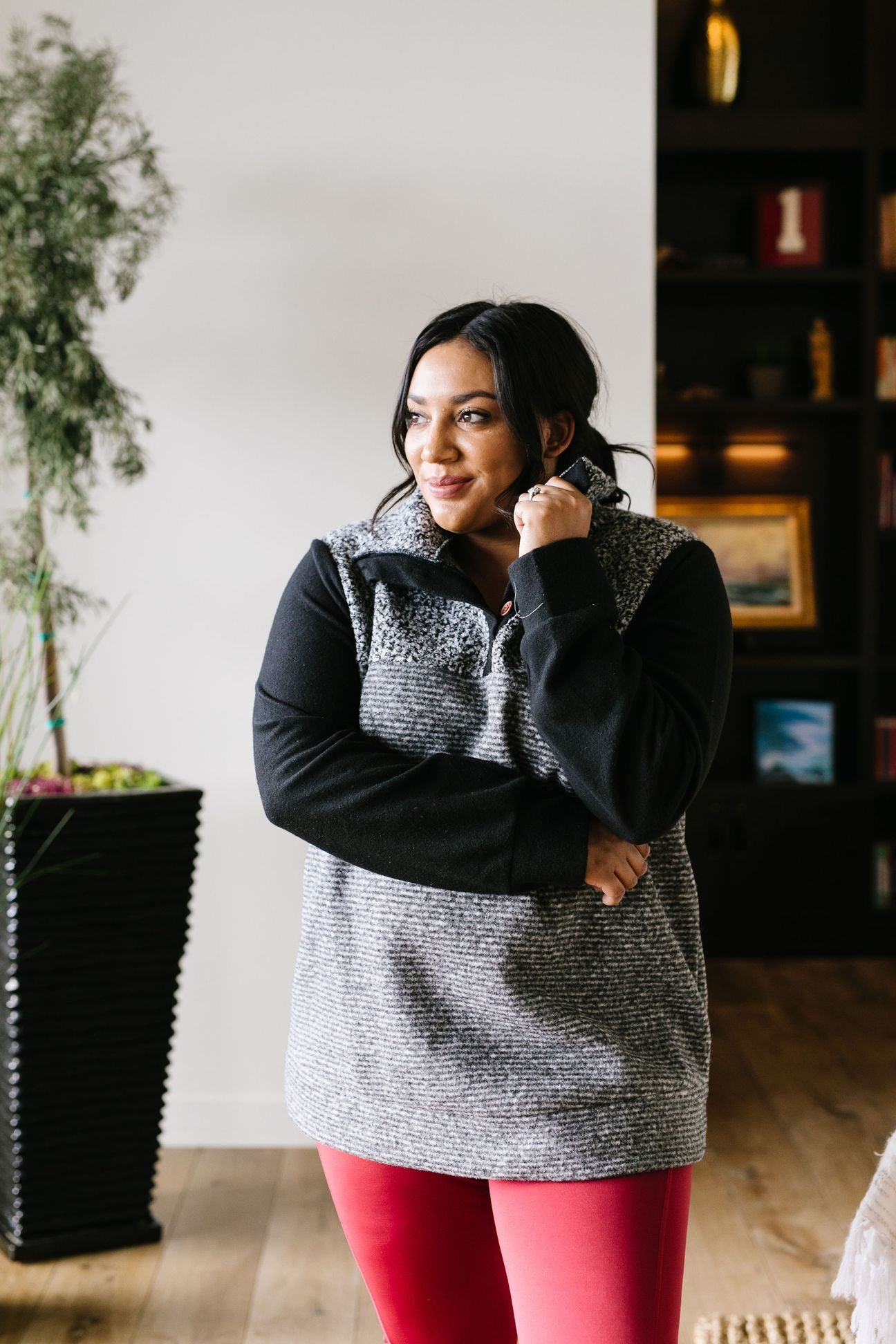 Dappled Black & Gray Pullover