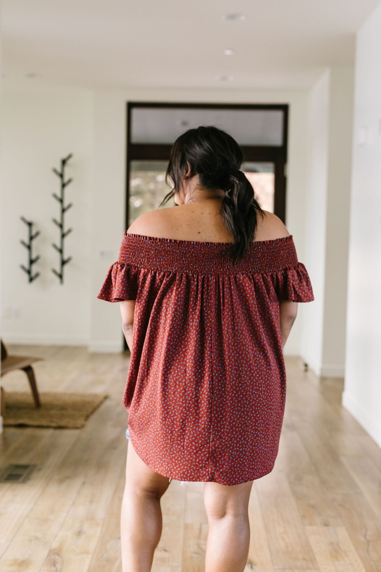 Shannon Shirred Off-Shoulder Blouse