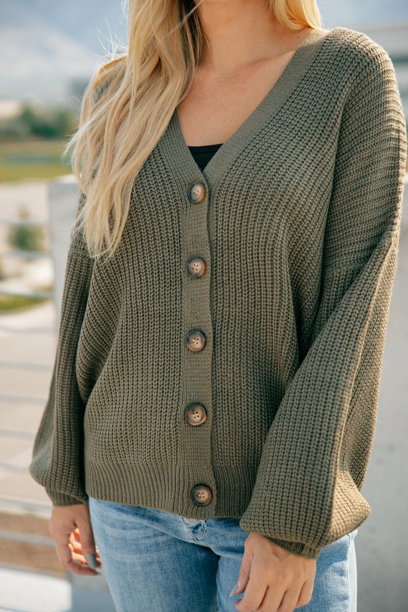 Buttoned Up Babe Sweater