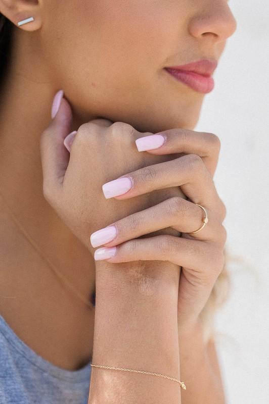 18k Rose Gold Mini Bar Earrings