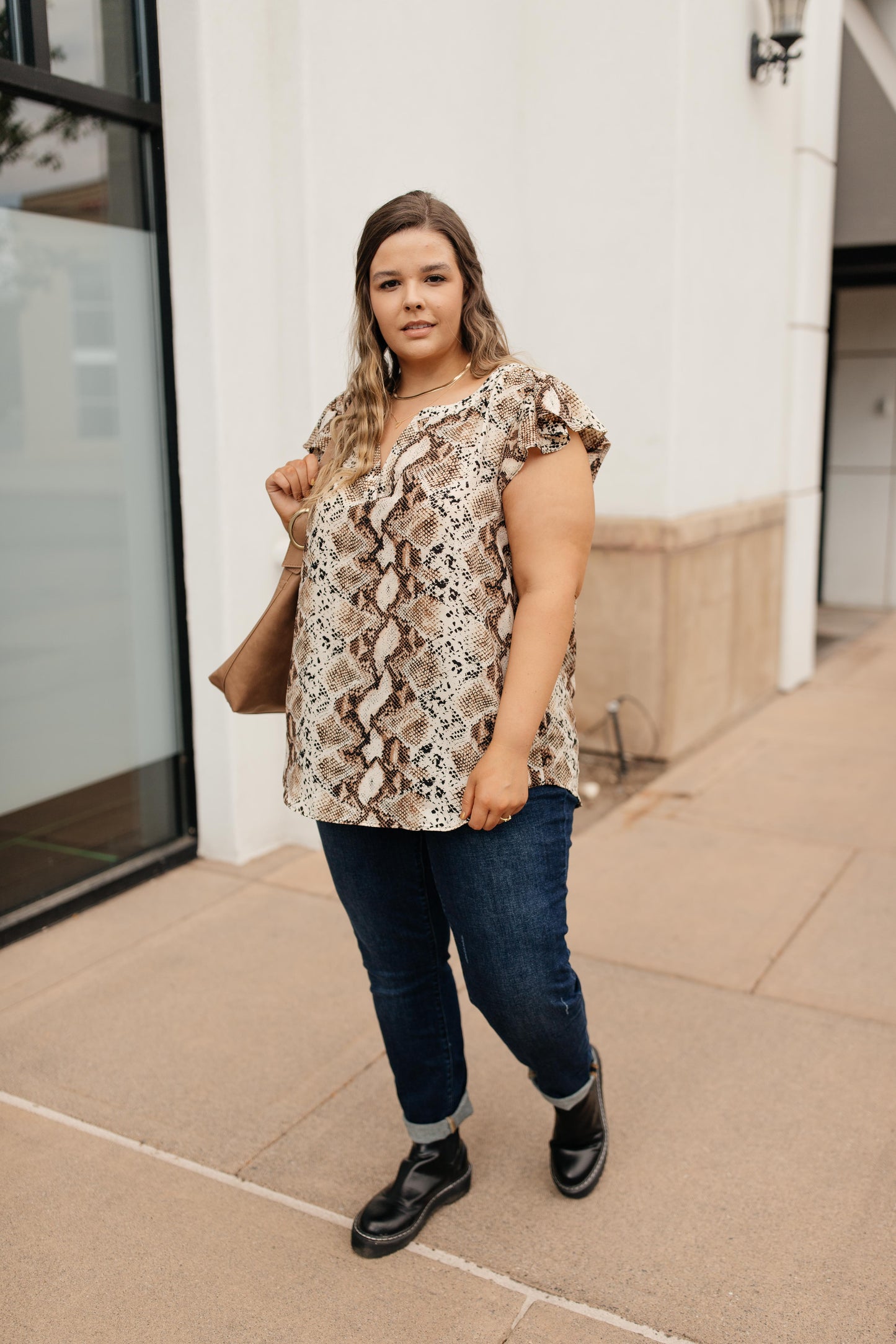 Take A Break Snakeskin Blouse