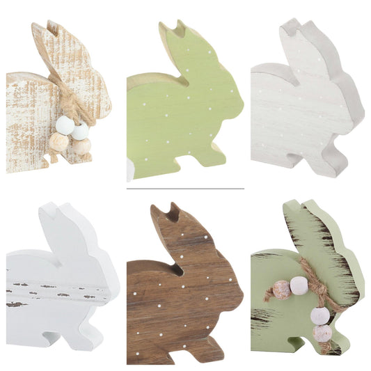 PREORDER: 4" Wooden Bunny in Assorted Colors