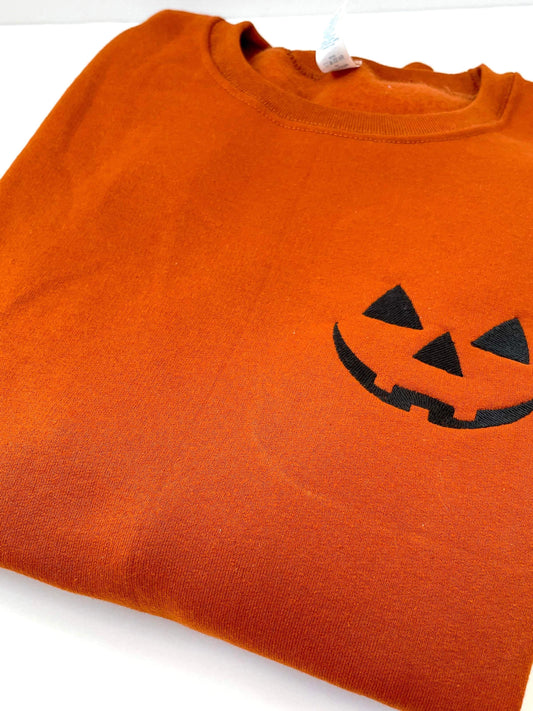 PREORDER: Jack O' Lantern Embroidered Sweatshirt in Two Colors