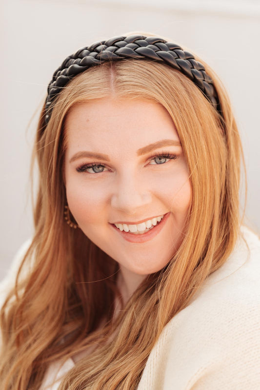 Topside Braided Headband in Black