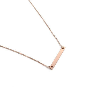 18k Rose Gold Mini Bar Necklace
