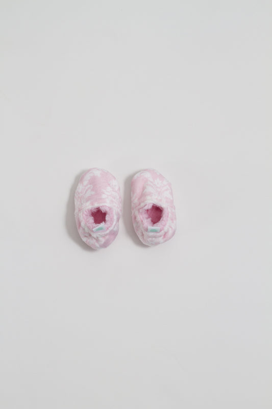 Pearl Pink Damask Booties
