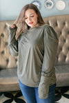 A Little Puff In Your Sleeve in Olive