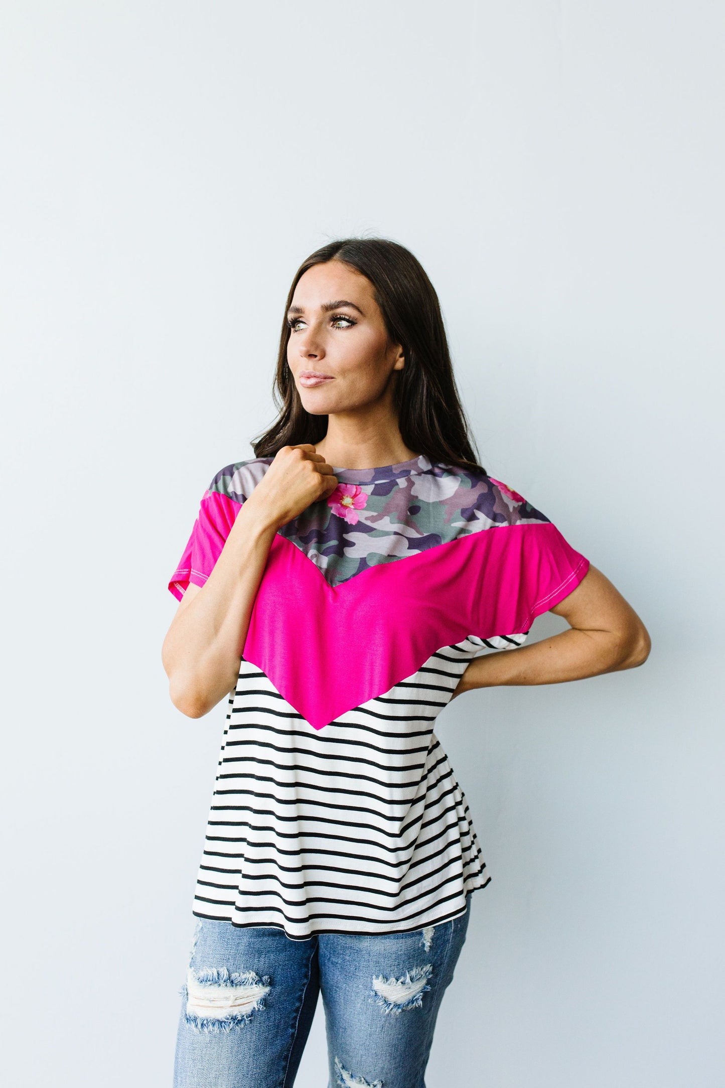All Girl Chevron Top