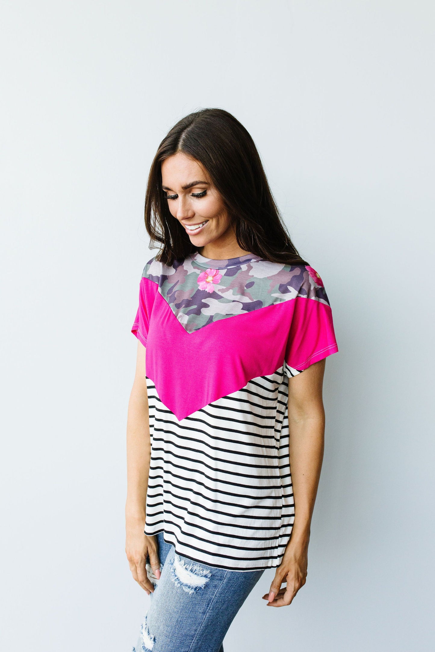 All Girl Chevron Top