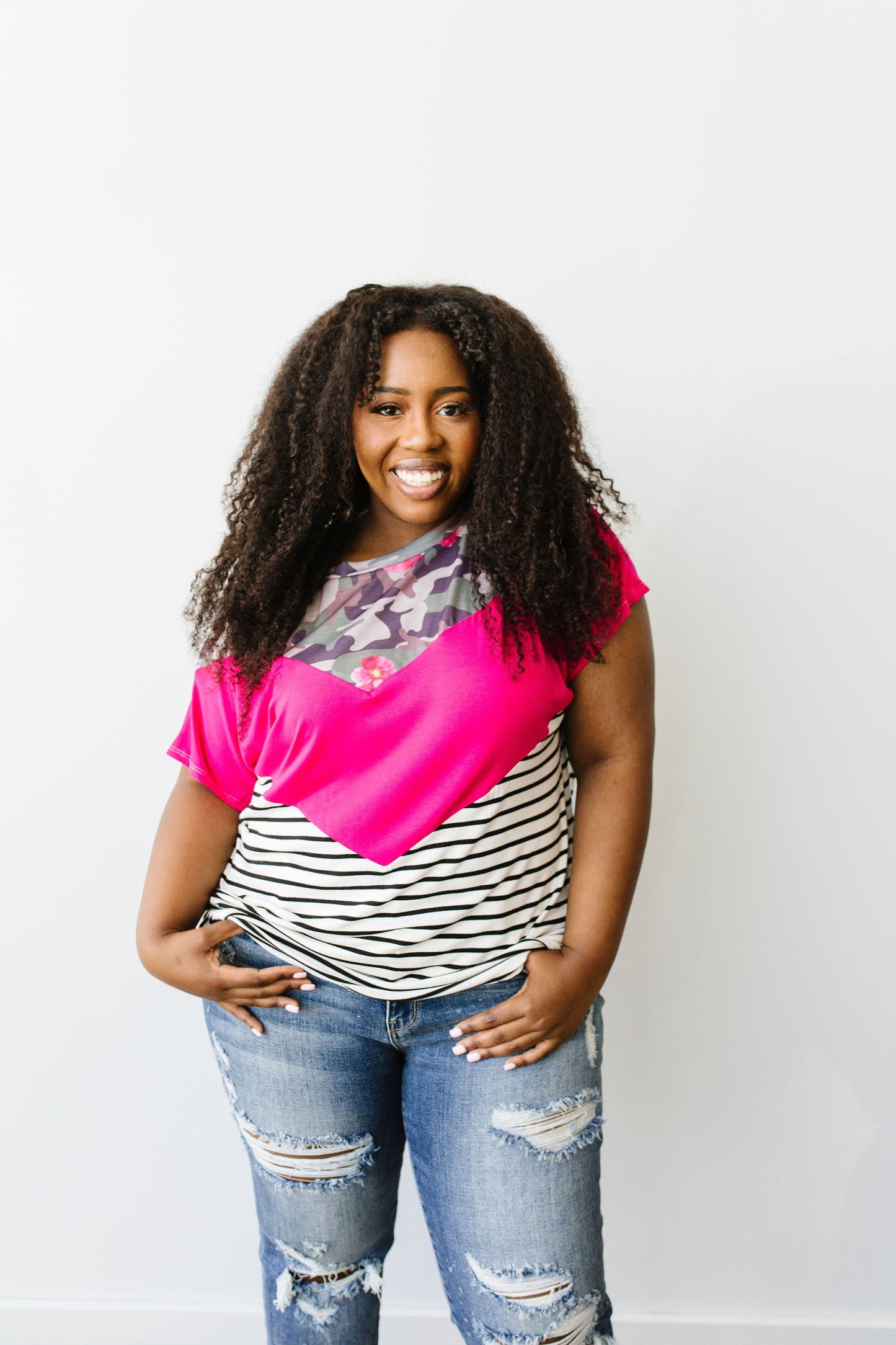 All Girl Chevron Top