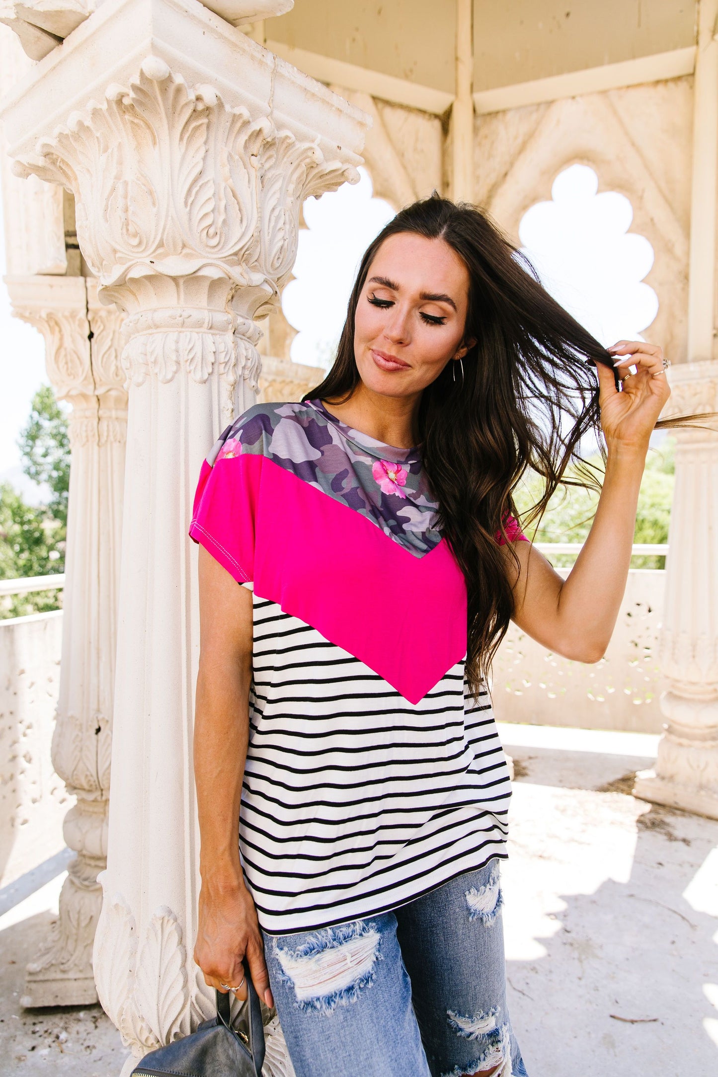 All Girl Chevron Top