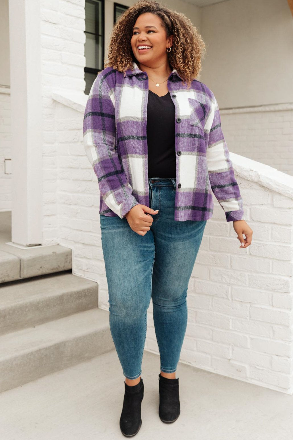 Aspen Shacket in Violet