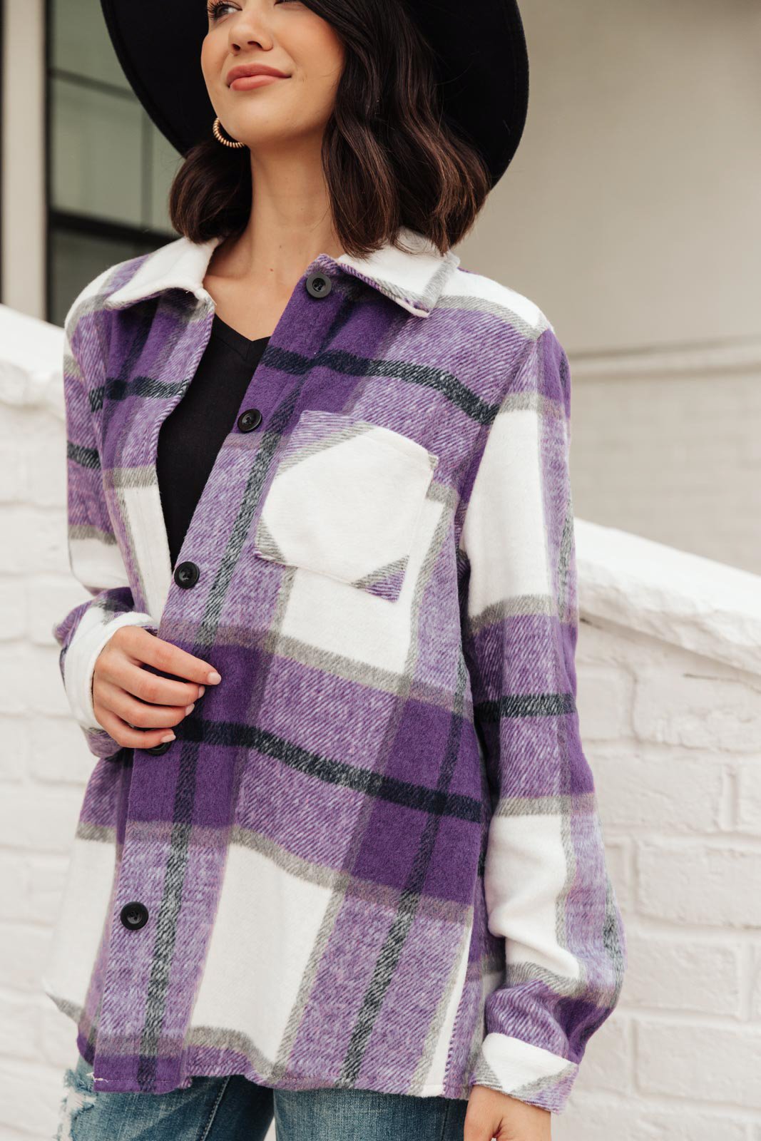 Aspen Shacket in Violet