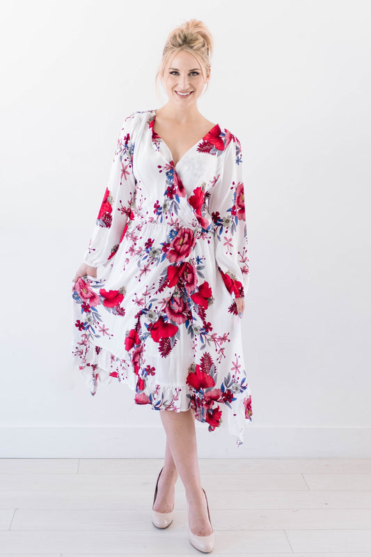Blooming Love Dress In White