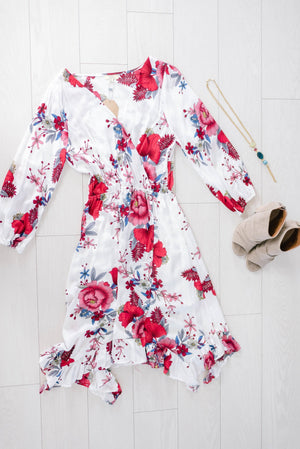 Blooming Love Dress In White