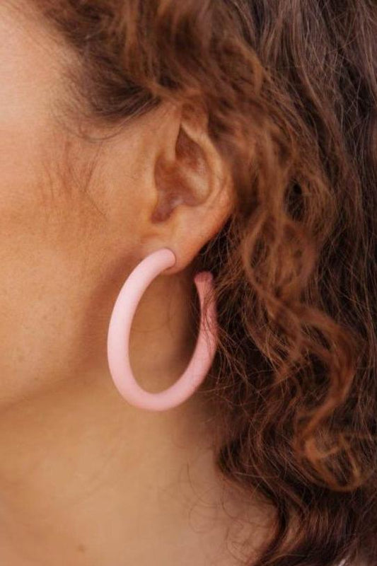 Bold Hoops in Pink