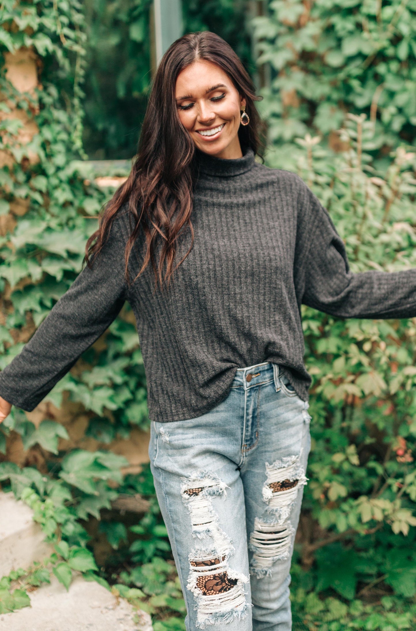 Bower Sweater in Charcoal