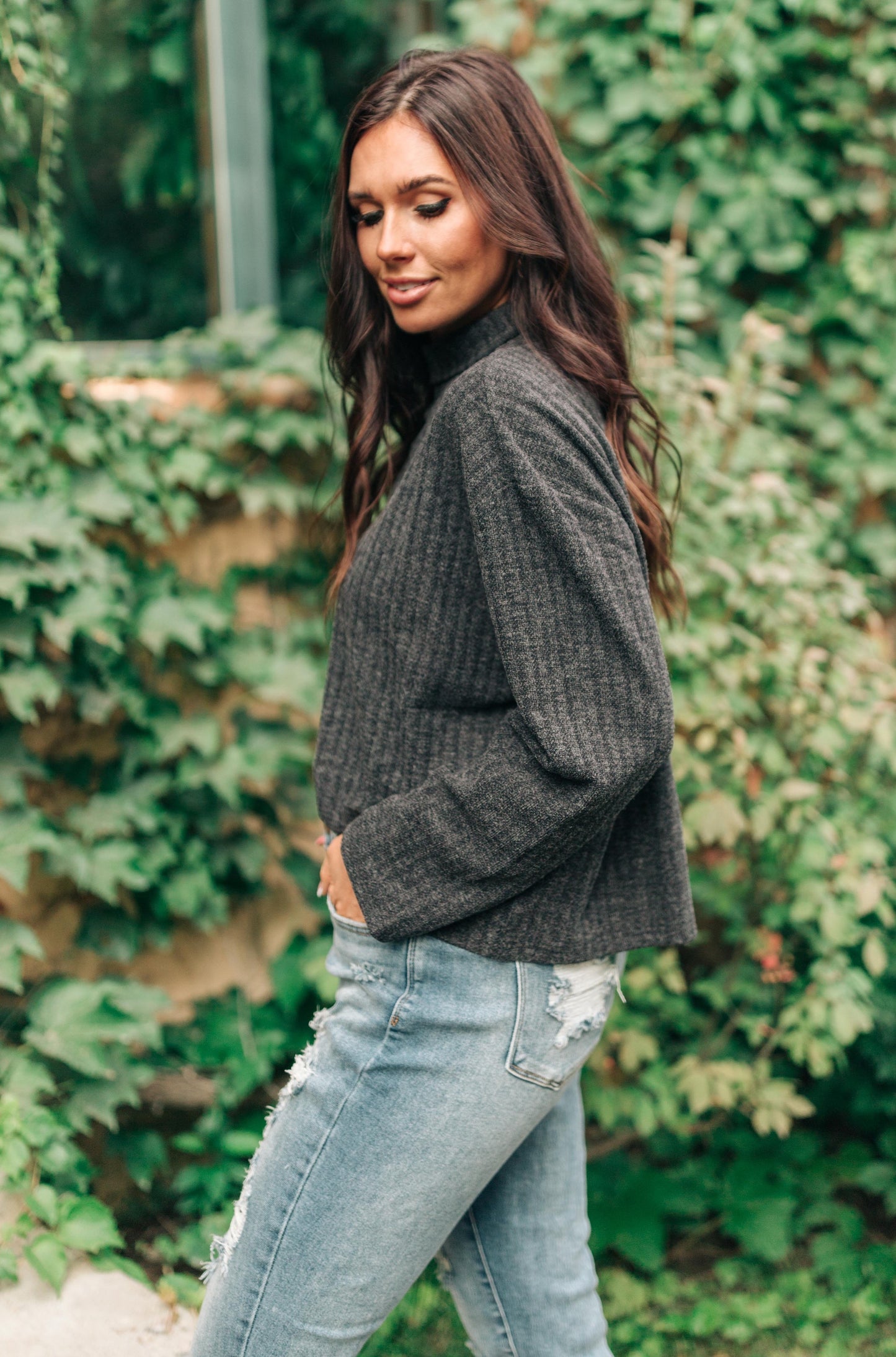 Bower Sweater in Charcoal