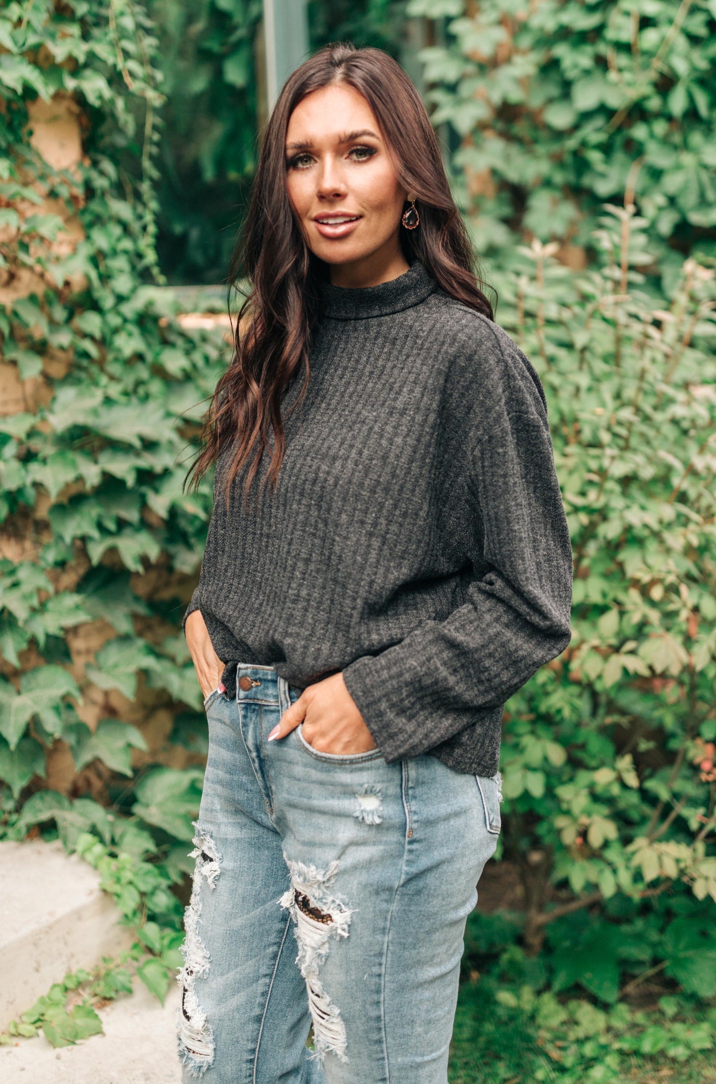 Bower Sweater in Charcoal