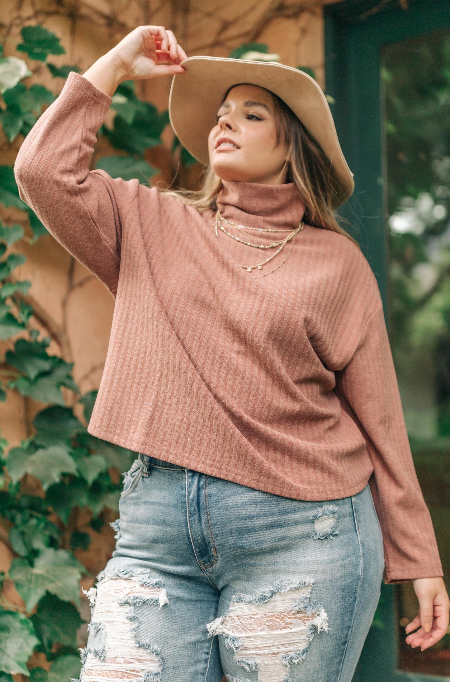 Bower Sweater in Mauve