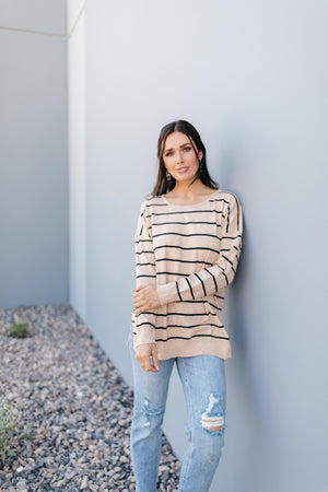 Brand New Attitude Striped Sweater Top