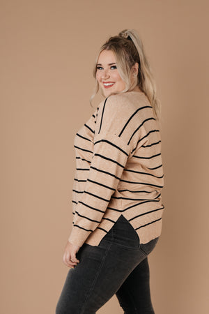 Brand New Attitude Striped Sweater Top