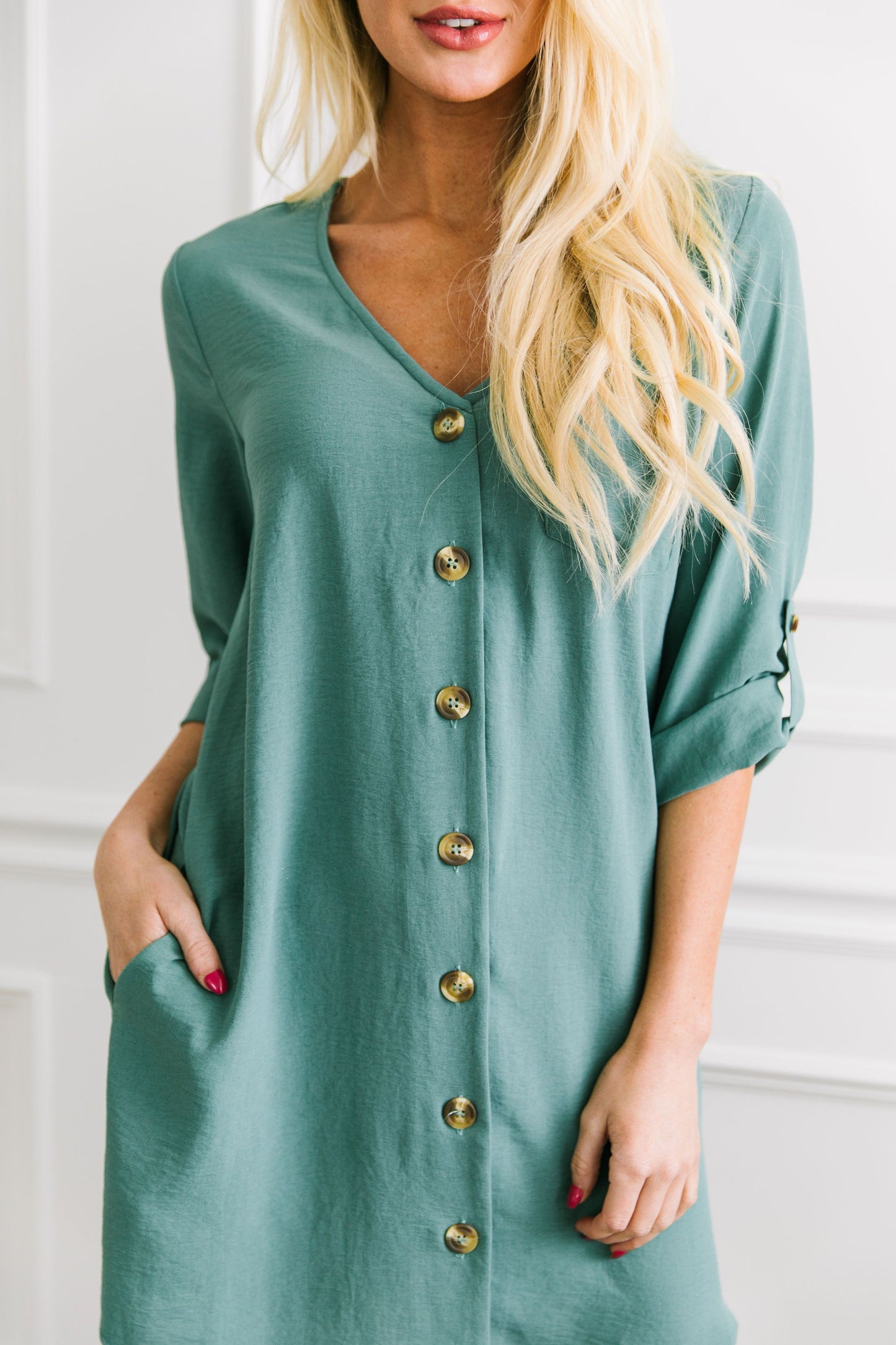 Business As Usual Shirt Dress