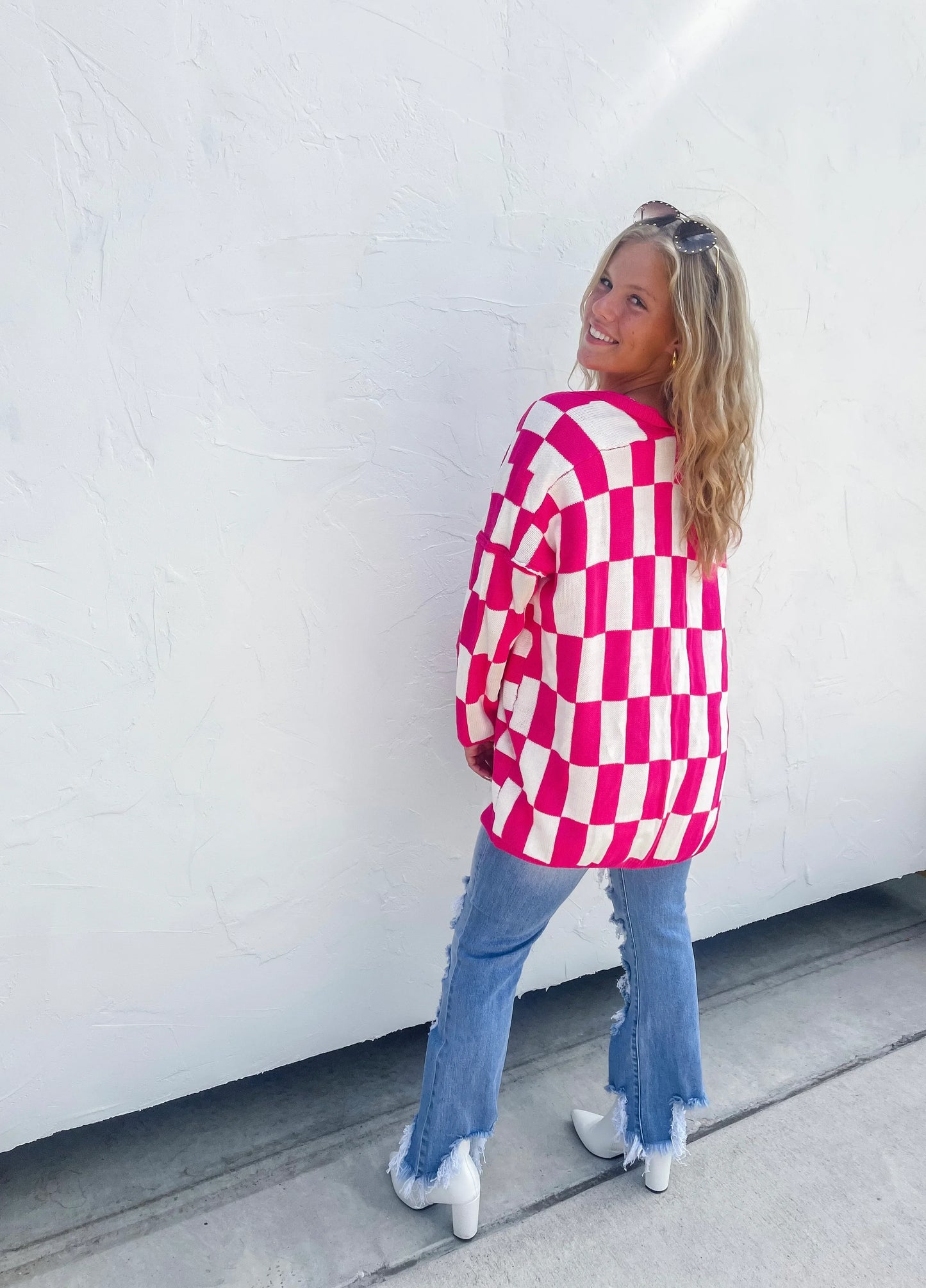 PREORDER: Beverly Checkered Cardigan in Four Colors