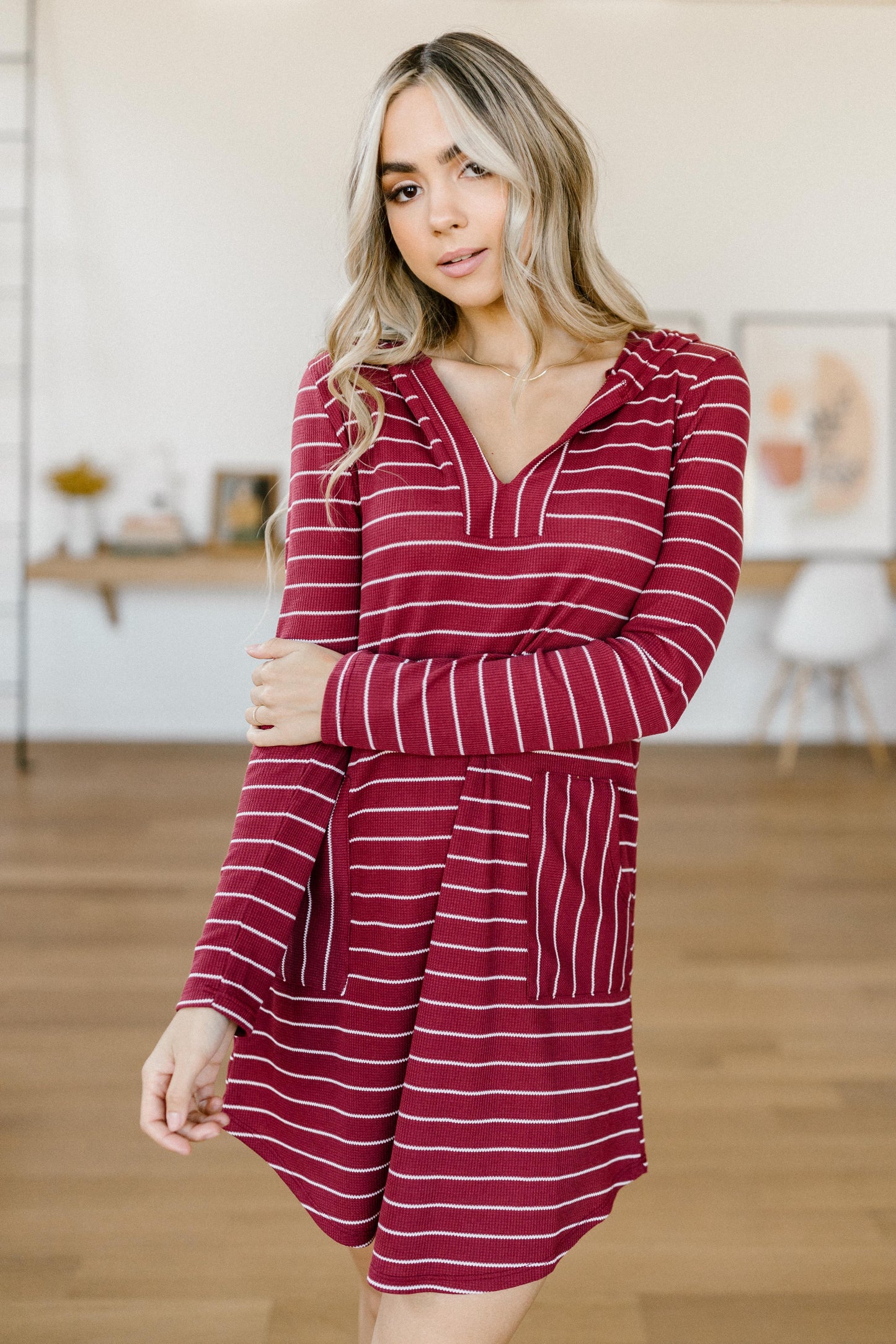 Casually Dressed Up Dress in Burgundy