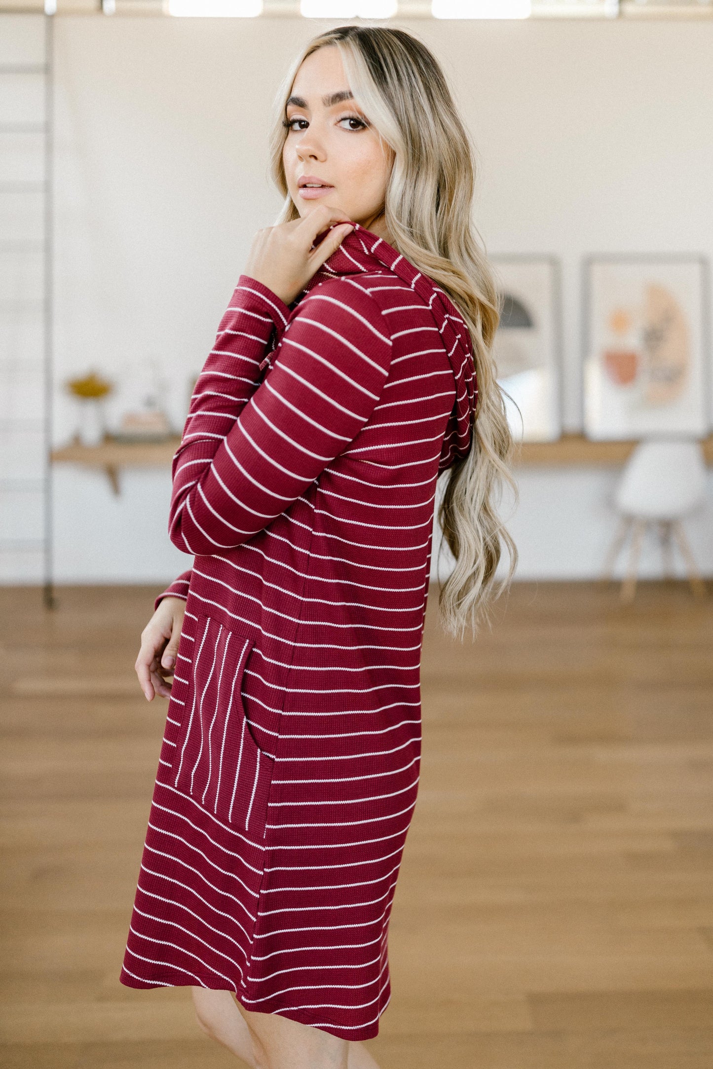 Casually Dressed Up Dress in Burgundy