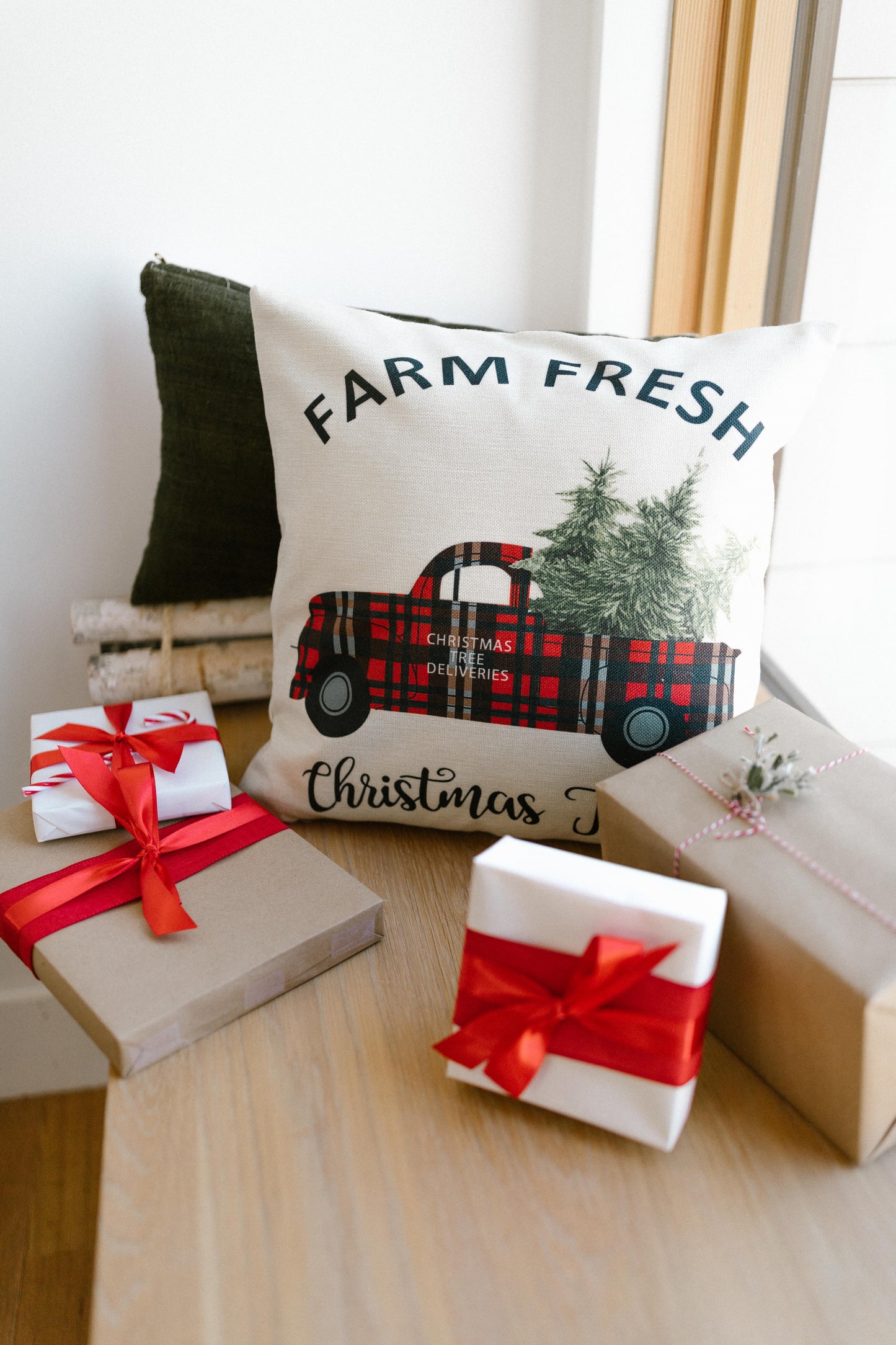 Christmas Trees And Plaid Things Pillow Case