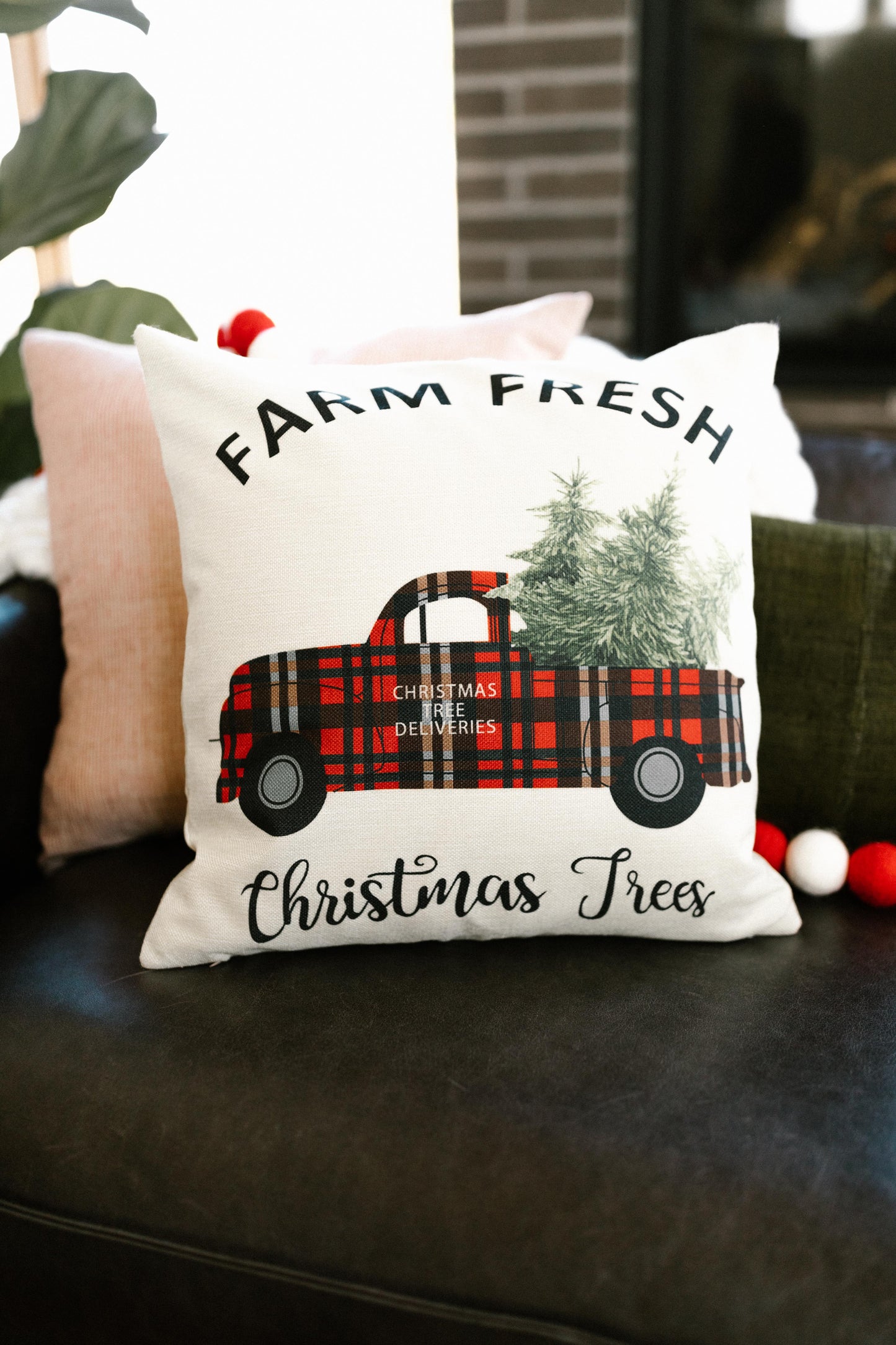 Christmas Trees And Plaid Things Pillow Case