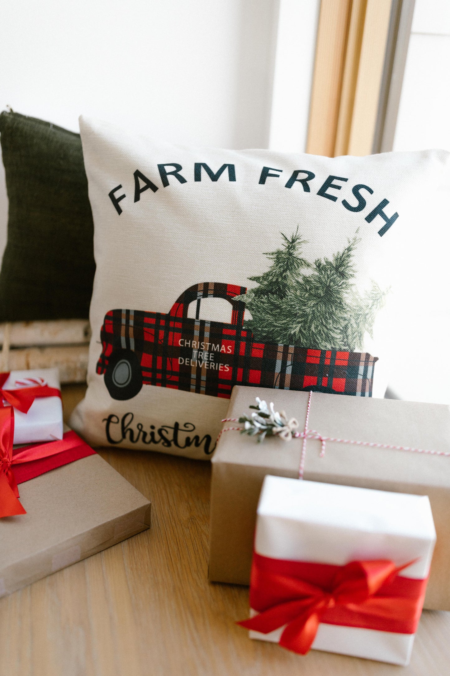 Christmas Trees And Plaid Things Pillow Case