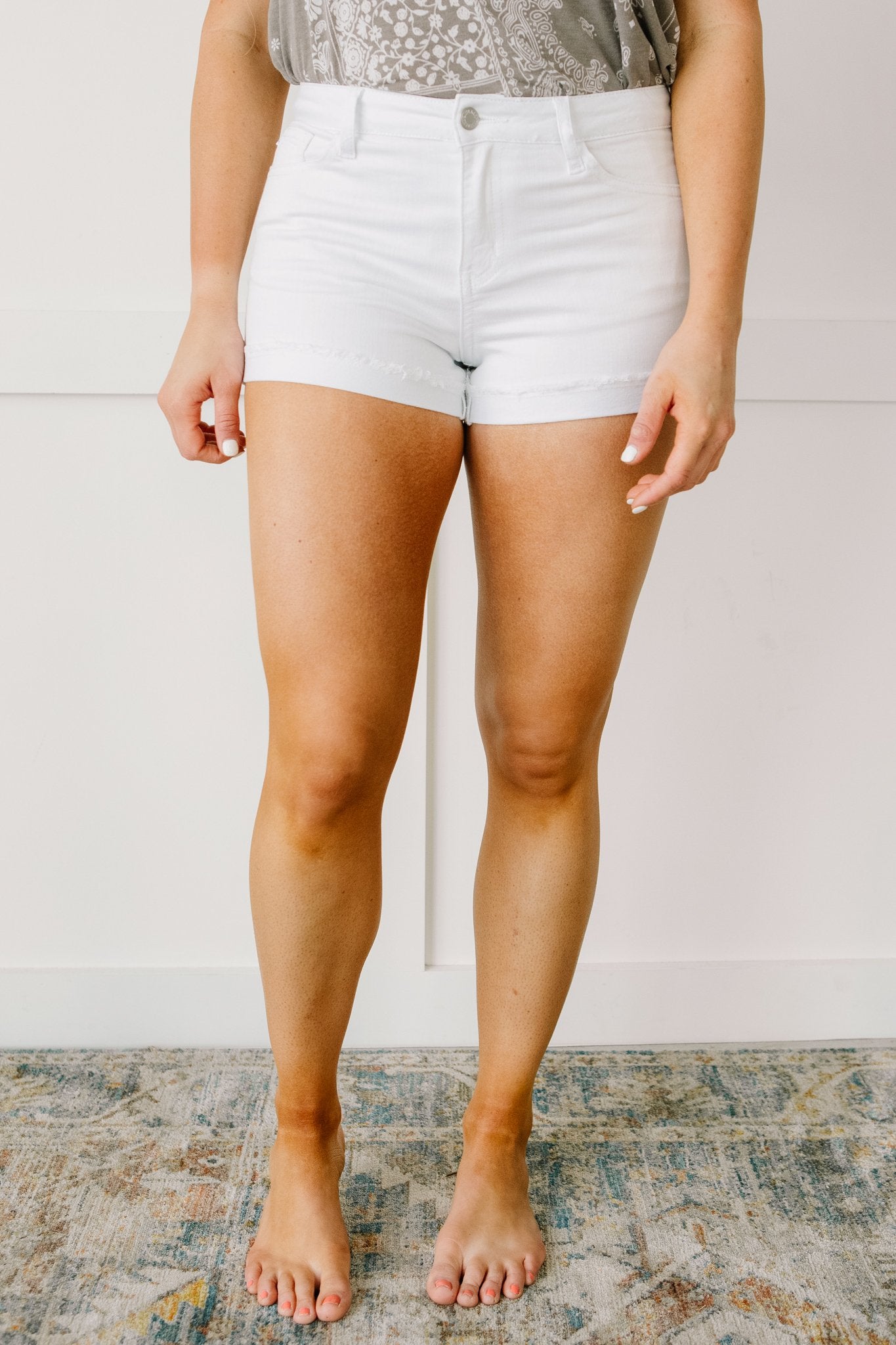 Clean Slate White Jean Shorts