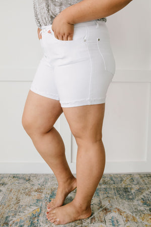 Clean Slate White Jean Shorts